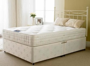 Double 1000 Pocket Sprung Divan Bed Base & Mattress Set ( 4ft 4ft3 ...